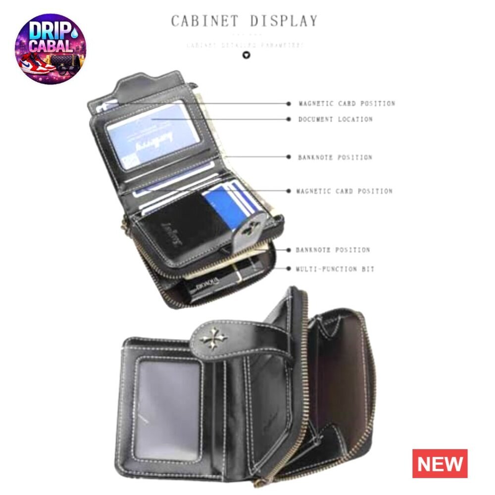 Retro Y2K Faux Leather Bi-Fold Wallet Zipper Closure Compact Credit Card - Picture 4 of 6